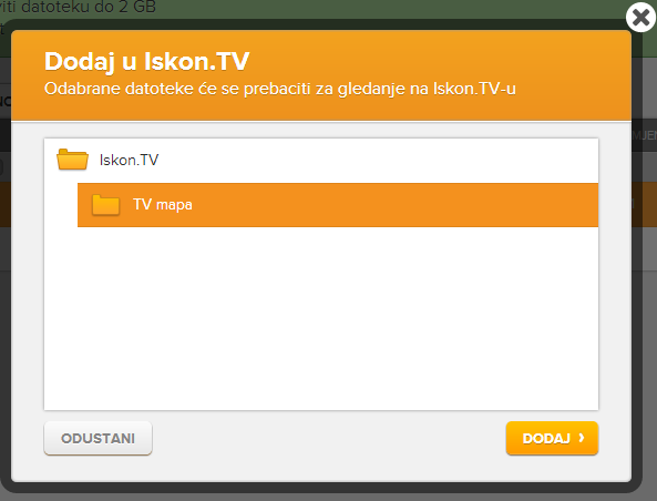 Iskon.TV - Primjer prebacivanja u mapu Iskon.TV - Primjer prebacivanja u mapu